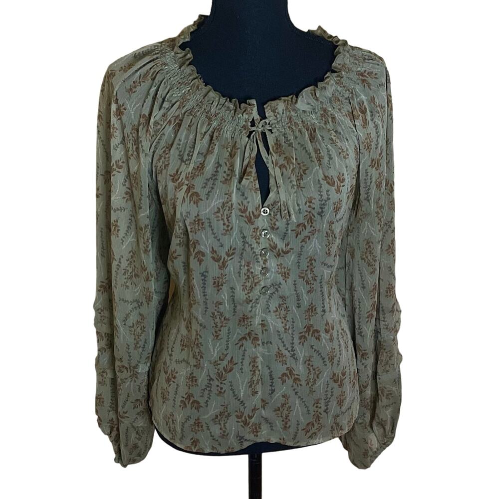 Mahina Semi-Sheer Boho Blouse Size M